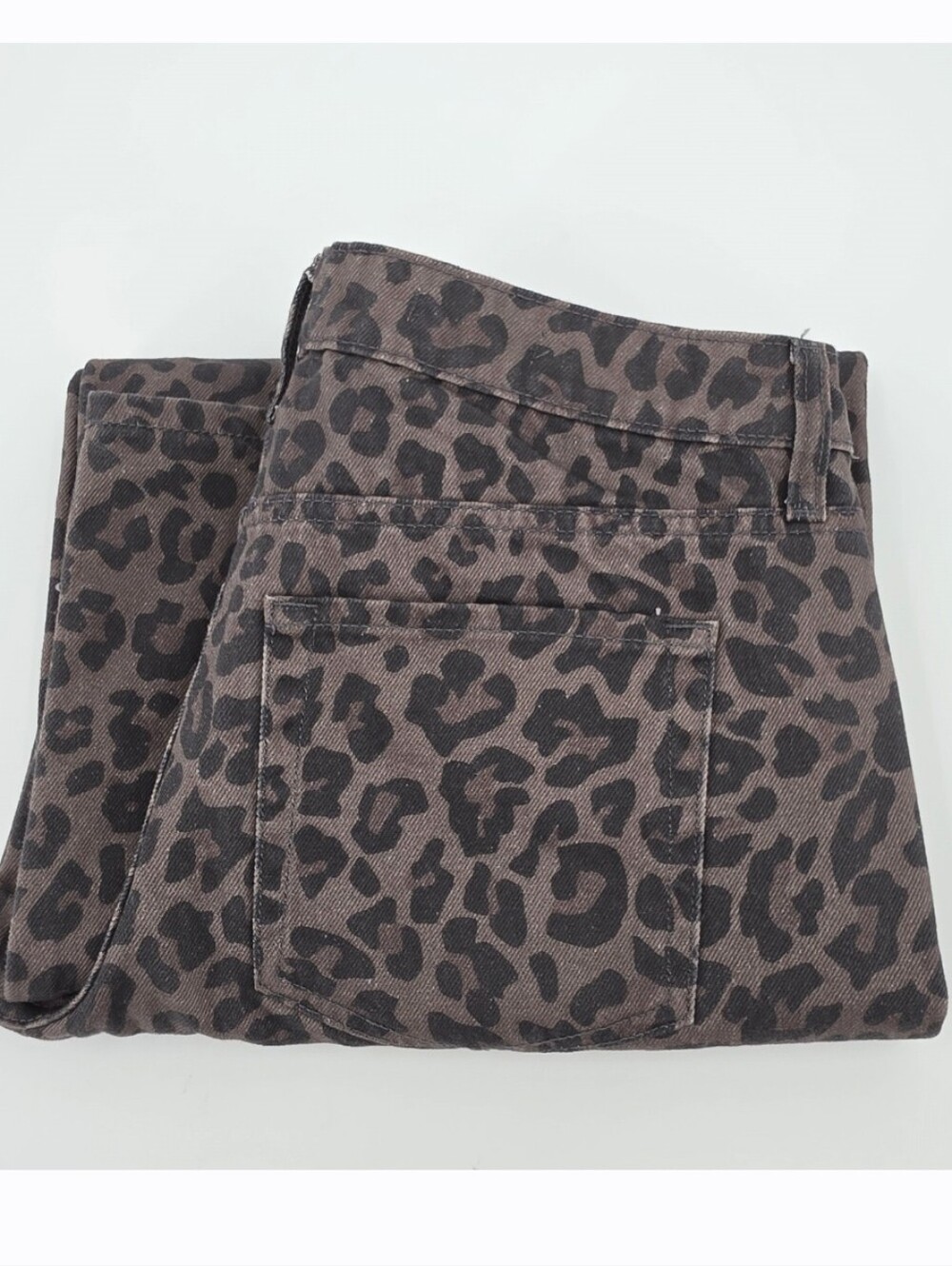 Wild Fable Low Rise Baggy Jean 10 Leopard Print Brown Black